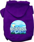 Pet Dog & Cat Screen Printed Hoodie for Medium to Large Pets (Sizes 2XL-6XL), "Montana Trailblazer"