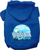 Pet Dog & Cat Screen Printed Hoodie for Small to Medium Pets (Sizes XS-XL), "Virginia Trailblazer"