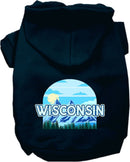 Pet Dog & Cat Screen Printed Hoodie for Medium to Large Pets (Sizes 2XL-6XL), "Wisconsin Trailblazer"