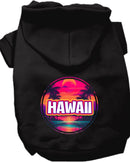 Pet Dog & Cat Screen Printed Hoodie for Medium to Large Pets (Sizes 2XL-6XL), "Hawaii Neon Beach Sunset"