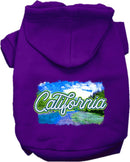 Pet Dog & Cat Screen Printed Hoodie for Small to Medium Pets (Sizes XS-XL), "California Summer"