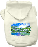 Pet Dog & Cat Screen Printed Hoodie for Medium to Large Pets (Sizes 2XL-6XL), "Alabama Summer"