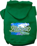 Pet Dog & Cat Screen Printed Hoodie for Small to Medium Pets (Sizes XS-XL), "Alabama Summer"