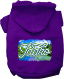 Pet Dog & Cat Screen Printed Hoodie for Medium to Large Pets (Sizes 2XL-6XL), "Idaho Summer"