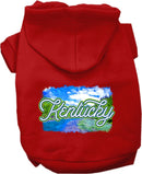 Pet Dog & Cat Screen Printed Hoodie for Small to Medium Pets (Sizes XS-XL), "Kentucky Summer"