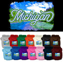 Pet Dog & Cat Screen Printed Hoodie for Small to Medium Pets (Sizes XS-XL), "Michigan Summer"