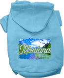 Pet Dog & Cat Screen Printed Hoodie for Medium to Large Pets (Sizes 2XL-6XL), "Montana Summer"