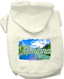 Pet Dog & Cat Screen Printed Hoodie for Medium to Large Pets (Sizes 2XL-6XL), "Montana Summer"