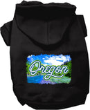 Pet Dog & Cat Screen Printed Hoodie for Medium to Large Pets (Sizes 2XL-6XL), "Oregon Summer"