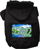 Pet Dog & Cat Screen Printed Hoodie for Medium to Large Pets (Sizes 2XL-6XL), "Utah Summer"