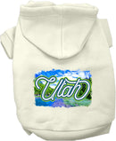 Pet Dog & Cat Screen Printed Hoodie for Medium to Large Pets (Sizes 2XL-6XL), "Utah Summer"