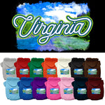 Pet Dog & Cat Screen Printed Hoodie for Medium to Large Pets (Sizes 2XL-6XL), "Virginia Summer"