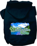 Pet Dog & Cat Screen Printed Hoodie for Medium to Large Pets (Sizes 2XL-6XL), "Washington Summer"