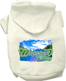 Pet Dog & Cat Screen Printed Hoodie for Small to Medium Pets (Sizes XS-XL), "Wisconsin Summer"