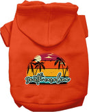 Pet Dog & Cat Screen Printed Hoodie for Medium to Large Pets (Sizes 2XL-6XL), "South Carolina Retro Beach Sunset"