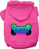 Pet Dog & Cat Screen Printed Hoodie for Medium to Large Pets (Sizes 2XL-6XL), "Alaska Mountain Shades"