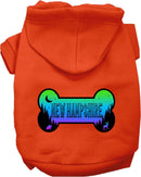 Pet Dog & Cat Screen Printed Hoodie for Small to Medium Pets (Sizes XS-XL), "New Hampshire Mountain Shades"