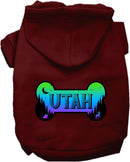 Pet Dog & Cat Screen Printed Hoodie for Small to Medium Pets (Sizes XS-XL), "Utah Mountain Shades"