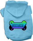 Pet Dog & Cat Screen Printed Hoodie for Small to Medium Pets (Sizes XS-XL), "Wisconsin Mountain Shades"