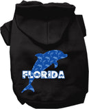 Pet Dog & Cat Screen Printed Hoodie for Small to Medium Pets (Sizes XS-XL), "Florida Blue Dolphins"