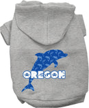 Pet Dog & Cat Screen Printed Hoodie for Medium to Large Pets (Sizes 2XL-6XL), "Oregon Blue Dolphins"