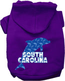 Pet Dog & Cat Screen Printed Hoodie for Small to Medium Pets (Sizes XS-XL), "South Carolina Blue Dolphins"