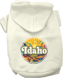 Pet Dog & Cat Screen Printed Hoodie for Medium to Large Pets (Sizes 2XL-6XL), "Idaho Trippy Peaks"