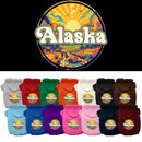 Pet Dog & Cat Screen Printed Hoodie for Small to Medium Pets (Sizes XS-XL), "Alaska Trippy Peaks"