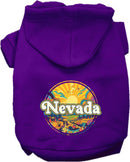 Pet Dog & Cat Screen Printed Hoodie for Medium to Large Pets (Sizes 2XL-6XL), "Nevada Trippy Peaks"