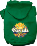 Pet Dog & Cat Screen Printed Hoodie for Small to Medium Pets (Sizes XS-XL), "Nevada Trippy Peaks"