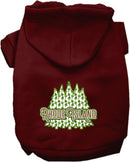 Pet Dog & Cat Screen Printed Hoodie for Medium to Large Pets (Sizes 2XL-6XL), "Rhode Island Woodland Trees"