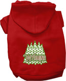 Pet Dog & Cat Screen Printed Hoodie for Small to Medium Pets (Sizes XS-XL), "Wyoming Woodland Trees"