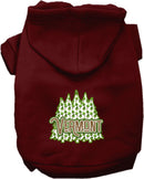 Pet Dog & Cat Screen Printed Hoodie for Medium to Large Pets (Sizes 2XL-6XL), "Vermont Woodland Trees"