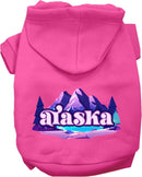 Pet Dog & Cat Screen Printed Hoodie for Medium to Large Pets (Sizes 2XL-6XL), "Alaska Alpine Pawscape"