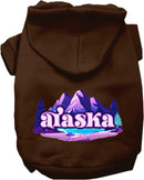 Pet Dog & Cat Screen Printed Hoodie for Medium to Large Pets (Sizes 2XL-6XL), "Alaska Alpine Pawscape"