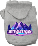 Pet Dog & Cat Screen Printed Hoodie for Medium to Large Pets (Sizes 2XL-6XL), "Arkansas Alpine Pawscape"