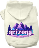 Pet Dog & Cat Screen Printed Hoodie for Medium to Large Pets (Sizes 2XL-6XL), "Arizona Alpine Pawscape"