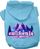 Pet Dog & Cat Screen Printed Hoodie for Medium to Large Pets (Sizes 2XL-6XL), "California Alpine Pawscape"