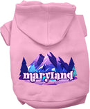 Pet Dog & Cat Screen Printed Hoodie for Medium to Large Pets (Sizes 2XL-6XL), "Maryland Alpine Pawscape"