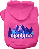 Pet Dog & Cat Screen Printed Hoodie for Small to Medium Pets (Sizes XS-XL), "Montana Alpine Pawscape"