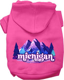 Pet Dog & Cat Screen Printed Hoodie for Medium to Large Pets (Sizes 2XL-6XL), "Michigan Alpine Pawscape"