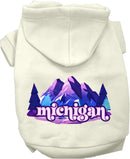 Pet Dog & Cat Screen Printed Hoodie for Small to Medium Pets (Sizes XS-XL), "Michigan Alpine Pawscape"