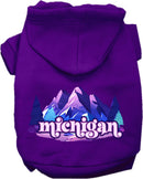 Pet Dog & Cat Screen Printed Hoodie for Small to Medium Pets (Sizes XS-XL), "Michigan Alpine Pawscape"