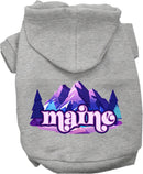 Pet Dog & Cat Screen Printed Hoodie for Medium to Large Pets (Sizes 2XL-6XL), "Maine Alpine Pawscape"