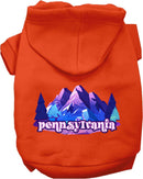 Pet Dog & Cat Screen Printed Hoodie for Small to Medium Pets (Sizes XS-XL), "Pennsylvania Alpine Pawscape"