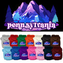 Pet Dog & Cat Screen Printed Hoodie for Small to Medium Pets (Sizes XS-XL), "Pennsylvania Alpine Pawscape"