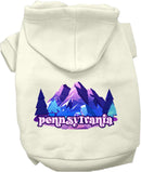 Pet Dog & Cat Screen Printed Hoodie for Medium to Large Pets (Sizes 2XL-6XL), "Pennsylvania Alpine Pawscape"