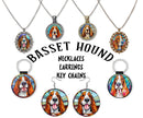 Basset Hound Jewelry - Stained Glass Style Necklaces, Earrings and more!