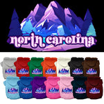 Pet Dog & Cat Screen Printed Hoodie for Medium to Large Pets (Sizes 2XL-6XL), "North Carolina Alpine Pawscape"