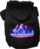 Pet Dog & Cat Screen Printed Hoodie for Medium to Large Pets (Sizes 2XL-6XL), "New Hampshire Alpine Pawscape"